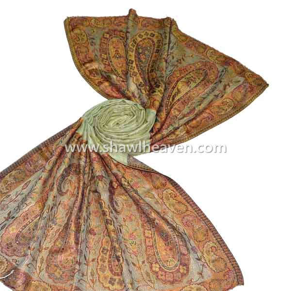 Designer modal jacquard scarves and shawls from India